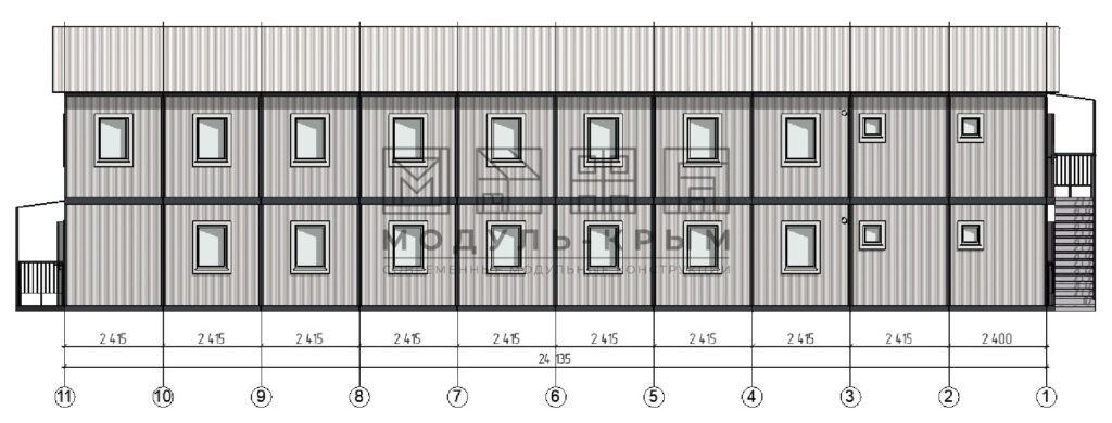Офис 2 этажа 78 человек АР