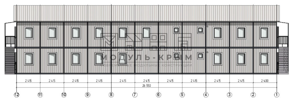 Офис 2 этажа 90 человек АР 2